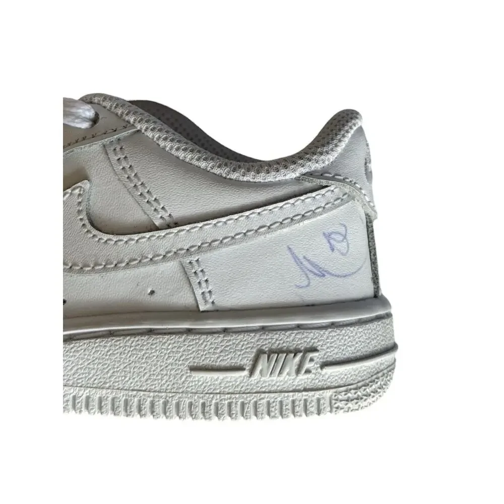 Nike Air Force 1 Low Toddler Kids 7C White Athletic Leather Sneakers 314194-117
